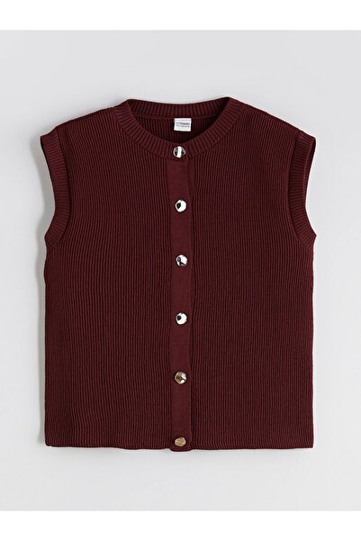 LC Waikiki LCW Kids Bisiklet Yaka Kız Çocuk Triko Yelek