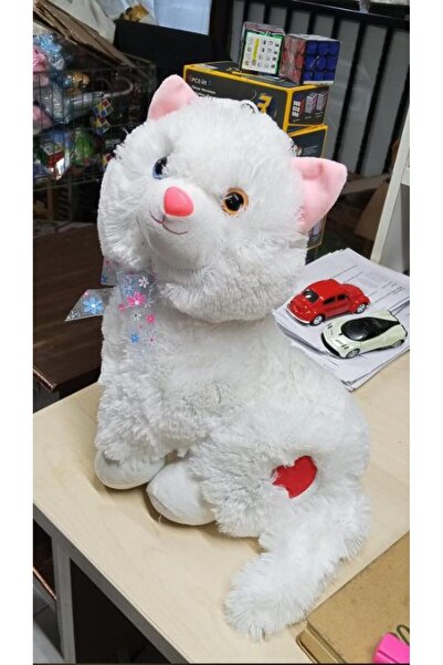 HALLEY Peluş Sesli Beyaz Miyavlayan Van Kedisi 33 cm Kedi