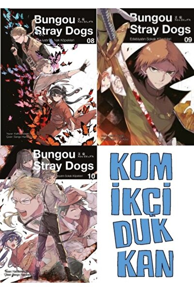 Gerekli Şeyler Yayıncılık Bungou Stray Dogs 8-9-10 manga seti (3 kitap) ayraç...