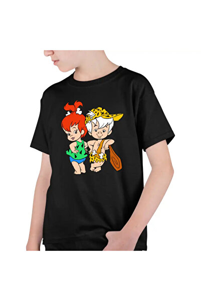 OEM Tricou Copii Baieti Familia Flintstone Bamm Bamm Pebbles Bebelusi Epoca d...