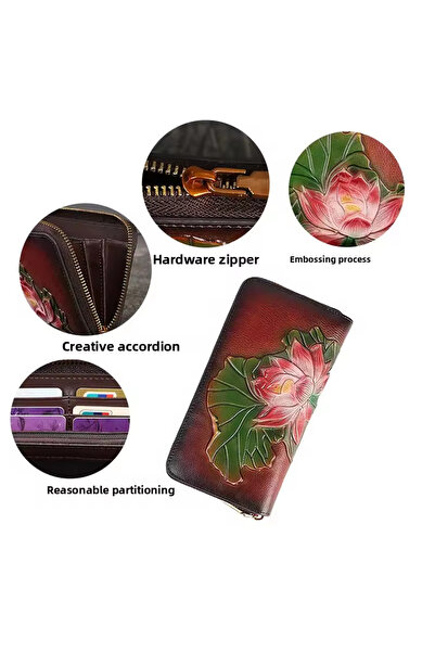 Mychicbeautybag Exclusive women's wallet made of high-quality genuine leather "Willen lake" din Piele naturala