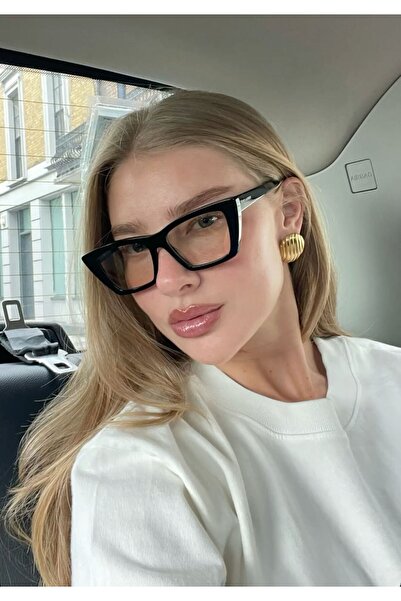 Goldmine Kadın Cat Eye Kare Blueblock Mavi Işık Korumalı Gözlük