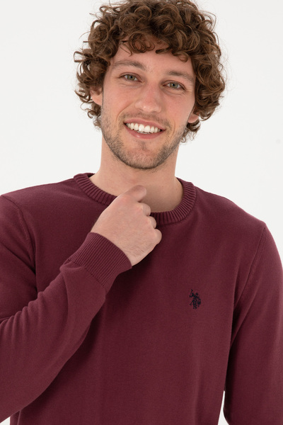 U.S. Polo Assn. Men's Burgundy Basic Sweater 50313713-Vr177