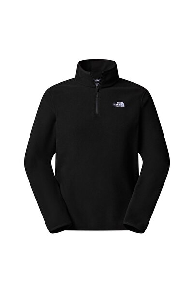 THE NORTH FACE سترة جلاسير 1/4 ZIP للرجال من الصوف باللون الأسود