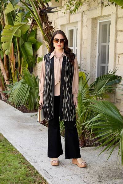 TUSSE Women's Patterned Elegant Viscose Plus Size Vest