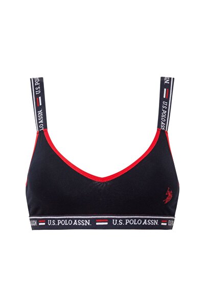 U.S. Polo Assn. Жіночий комплект з бретельками, синій Slip&синій бюстгальтер з бавовни - Синій - BCP1.66N46T2-ZLAC