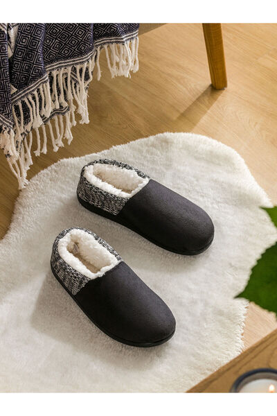 LC Waikiki Özmarka New Season Fur-Lined Men's Home Boots Slippers