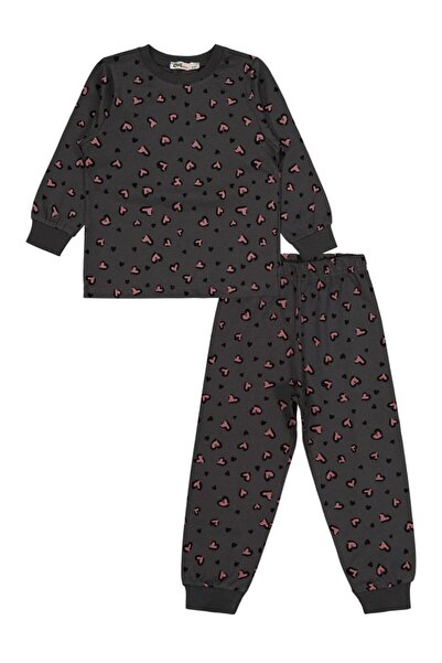 Civil Girls Leopard 2-5 Years Old Pajama Set - Gray 3-4 Years Old