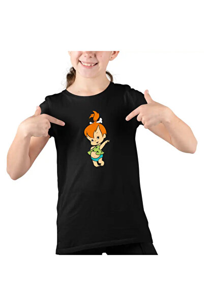 OEM Tricou Copii Fete Familia Flintstone Pebbles Bebelus