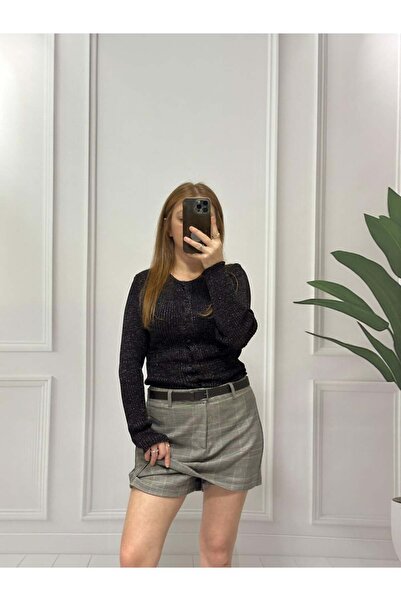 Pulli Collection Σορτς φούστα με καρό σχέδιο με ζώνη