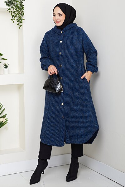 Bestenur Λεπτομέρεια γραμμής με κουκούλα Καπέλο Καστανό 1634 - Ινδικό