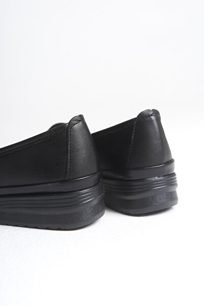 Solo Bag Black Leather Laceless Orthopedic Sole Daily Walking Mother Shoes