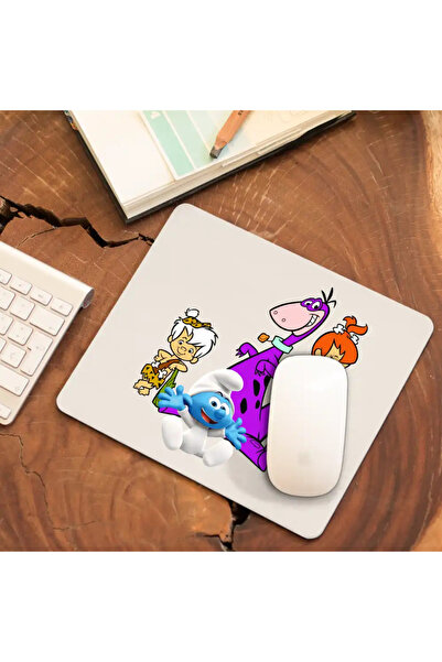 OEM Mousepad Familia Flintstone Dino Bebe Strumf Pebbles Bamm Bamm