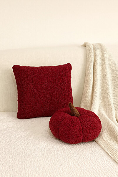 Madame Clean Home Teddy Decorative Pumpkin Pillow and Inner-Filled Cushion
