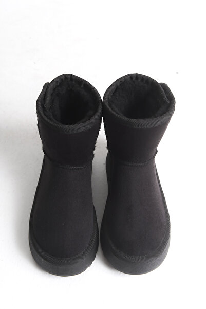 Moda Lime Ultra İçi Kürklü Süet Kışlık Yüksek Taban Sıcak Tutan Kolay Giyilebilir Cırtlı Çocuk Bot Çizme