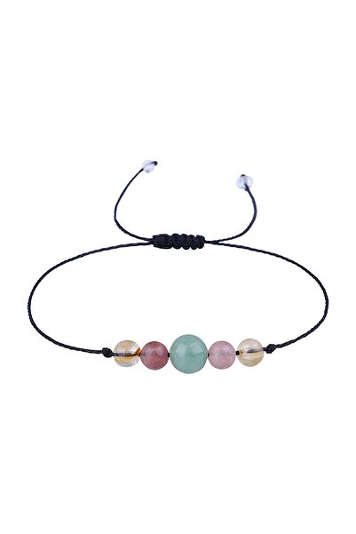 animis beauty Crystal therapy bracelet, string type made of natural semi-precious stones, unisex, adjustable size