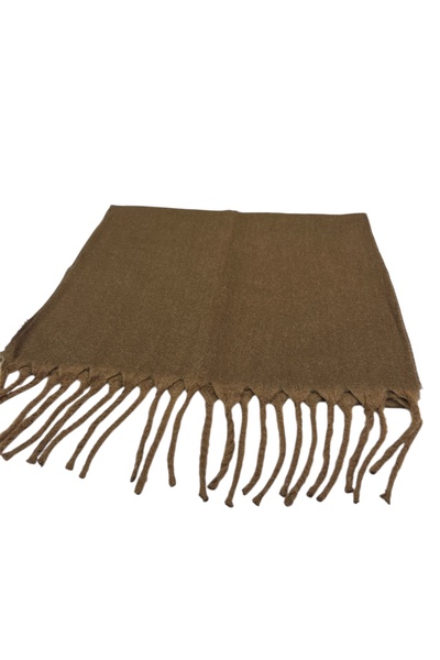 sç Saraçoğlu Çanta Unisex Soft Tassel Cashmere Textured Scarf Shawl |   Trend Colors (50 X 185)
