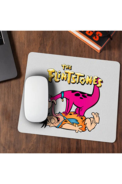 OEM Mousepad The Flintstone Family Dino Fred Dinosaur Cat