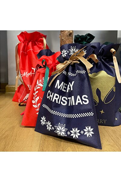 zola Set de pungi decorative de Crăciun, diferite dimensiuni și culori, ideale pentru cadouri