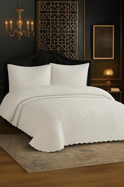 GÖKSE HOME Lüks Çift Kişilik Yatak Örtüsü 3 Parça