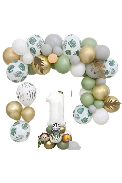 zola Set of 52 balloons for the arch, oo, number 1, different sizes, 100 doub...