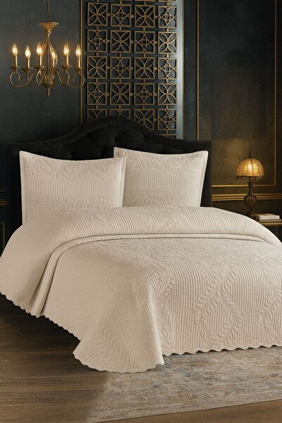 GÖKSE HOME Lüks Çift Kişilik Yatak Örtüsü 3 Parça