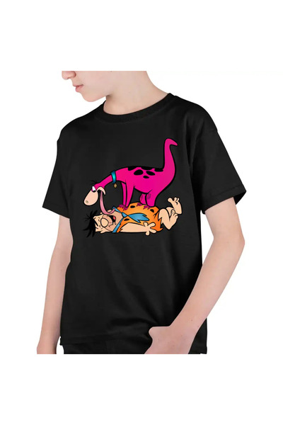 OEM Tricou Copii Baieti Familia Flintstone Dino Fred Dinozaur Catel