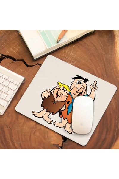 OEM Mousepad Familia Flintstone Fred Barney Epoca de Piatra