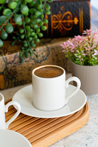 Heda Porselen Hayal 4 Piece 2 Person Porcelain Coffee Cup Set