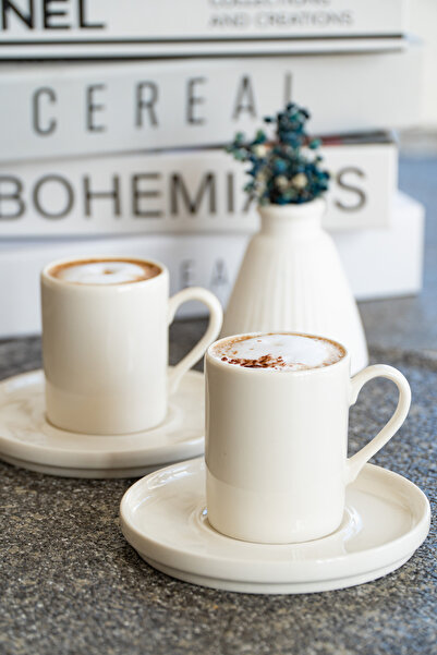 Heda Porselen Rüya 4 Piece 2 Person Porcelain Coffee Cup Set