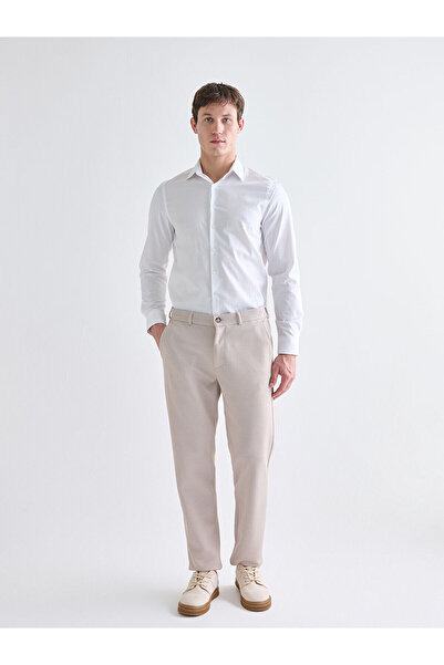 LC Waikiki Ανδρικό πουκάμισο με μακρυμάνικο γαμπαρντίνι Vizyon New Season εφαρμοστό