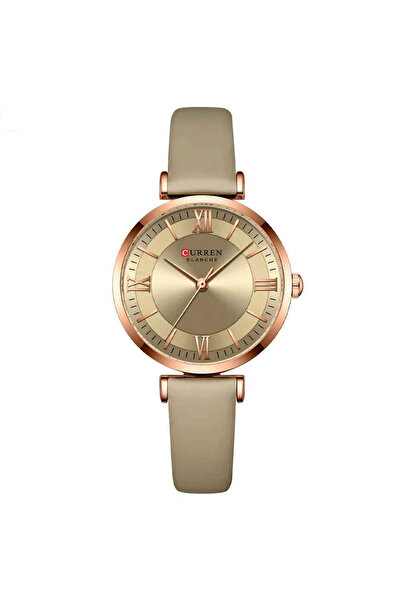 Curren Ceas de damă cu brățară din piele naturală – Elegant, original, rezistent la apă, cuarț