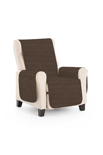 PATONE Armchair cover, quilted, 177x60cm, dark brownish purple