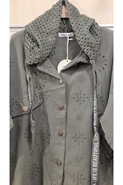 Park Moda Thin Denim Jacket Mesh Hooded