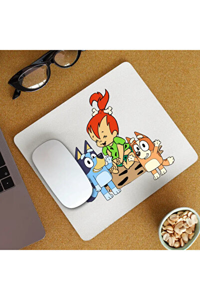 OEM Mousepad Familia Flintstone Pebbles Bluey Blue Bingo