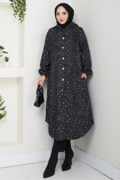 Bestenur Καπέλο με κουμπιά Algın 1631 - Γκρι