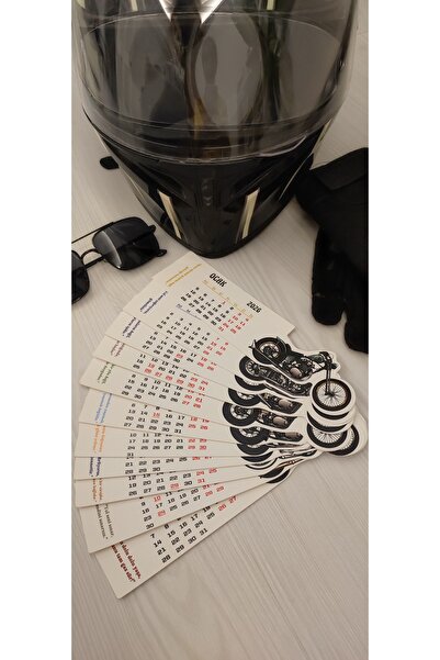 YUNUS COPY 2026 Motosiklet Ayraç Takvimi Motosiklet Temalı Özel Tasarım Ayraç Takvim