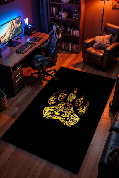 Charmbi Viking Pagan Desenli Kaymaz Taban Makinede Yıkanabilir Gaming Oyuncu ...