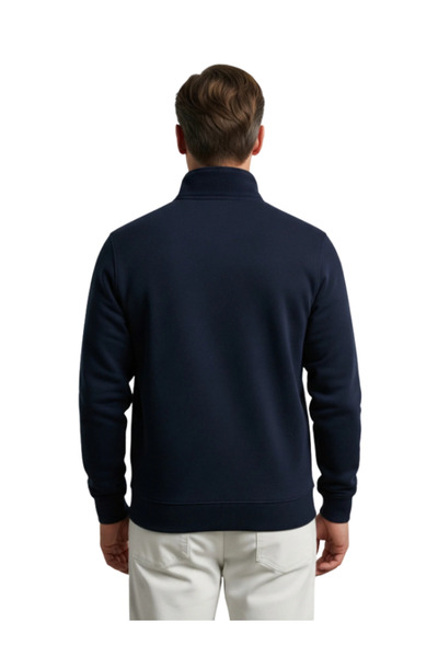 MOONBULL Unisex Dik Yaka Yarım Fermuarlı Fit 3 İplik Sweatshirt