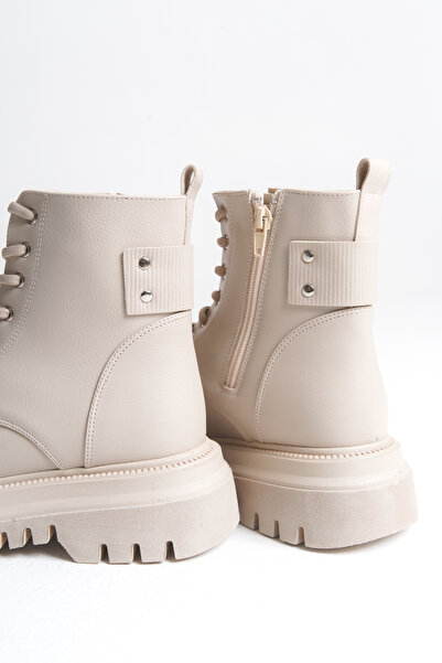 Solo Bag Жіночі бежеві черевики на щодень із застібкою-блискавкою та деталями у вигляді заклепок