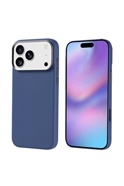 zore iPhone 17 Pro Uyumlu Kılıf M-safe Şarj Özellikli Karbon Fiber Görünümlü ...