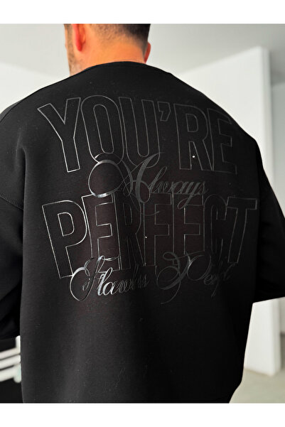 BYBASICMAN Черна перфектна пухкава суитшърт YP-5021