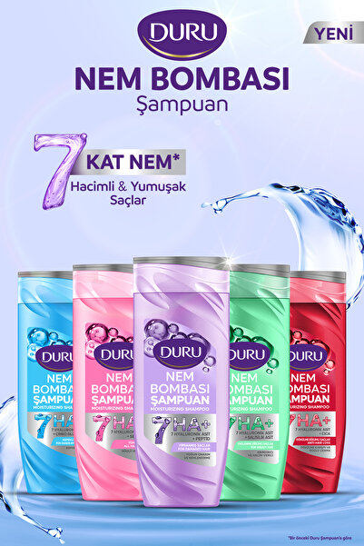 Duru Nem Bombası Tüm Saçlar İçin Şampuan 3x400 Ml
