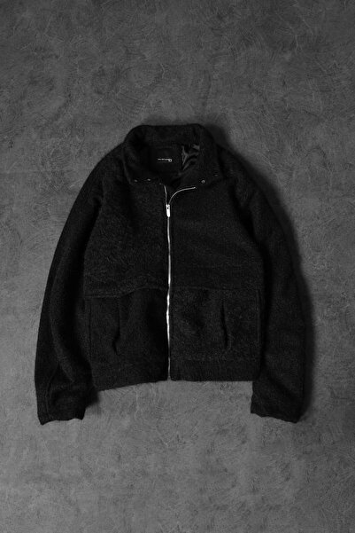 Slatra Мъжко черно кашмирено сако с вълнена подплата