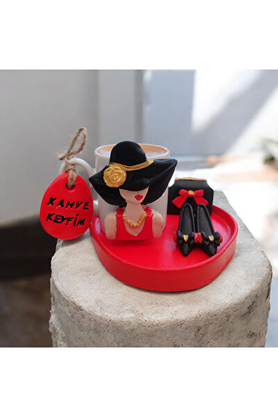 RivelCandle حالة القهوة الأنيقة – إلى حب الأحمر (طقم فناجين من حجر البودرة) ل...