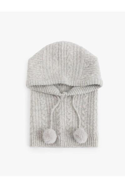 Koton Kadın Pon Pon Detaylı Saç Örgüsü Dokulu Balaklava Bere (AW 25)