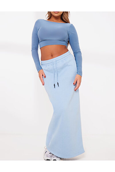 Pretty Little Thing PRETTYLITTLETHING maxi skirt, blue