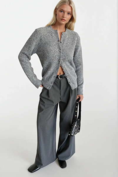 vuvutasarım Νέα σεζόν Καθημερινή Φορέστε Κουμπιά Λεπτομερής Υφή Γυναικεία Πλεκτά Ζακέτα 52121007