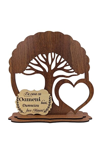 OEM Decorațiune personalizată din lemn,blank, inima copac mesaj pentru famili...