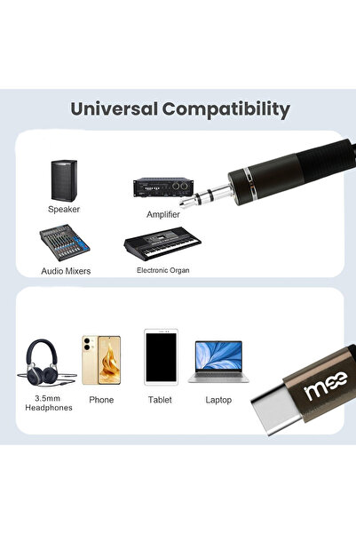 iMee IM-218 Type-C to 3.5mm Audio Cable, Braided AUX Cable 1M for Smartphones